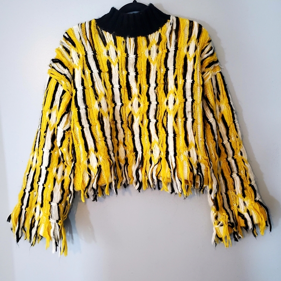 Ivory Rose Sweaters - Ivory Rose Cropped Pullover Dopamine Sweater Size M